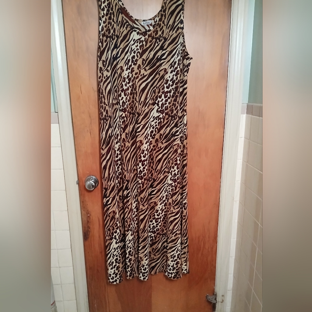 Wild Safari Animal Print Maxi Dress